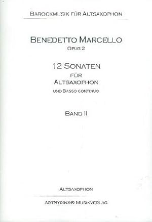 Bild des Verkufers fr 12 Sonaten op.2 Band 2 (Nr.4-6)fr Altsaxophon und Bc : Saxophonstimme zum Verkauf von Smartbuy