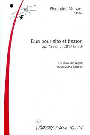 Bild des Verkufers fr Duo op.73,2pour alto et basson : partition et partie zum Verkauf von Smartbuy