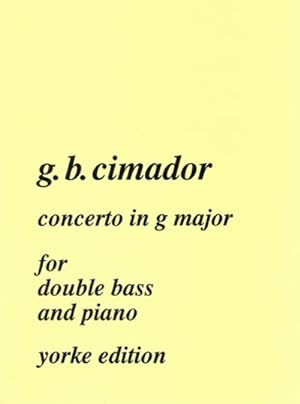 Bild des Verkufers fr Concerto G majorfor double bass and piano zum Verkauf von Smartbuy