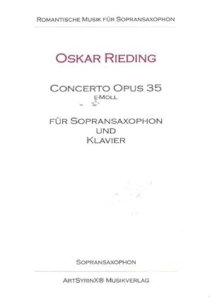 Bild des Verkufers fr Concerto e-Moll op.35fr Sopransaxophon und Klavier : Sopransaxophonstimme zum Verkauf von Smartbuy