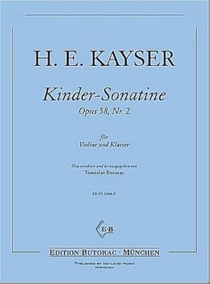 Imagen del vendedor de Kinder-Sonatine op.58,2 fr Violineund Klavier a la venta por Smartbuy