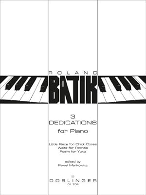 Bild des Verkufers fr 3 Dedicationsfor piano zum Verkauf von Smartbuy