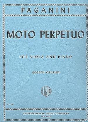 Bild des Verkufers fr Moto perpetuo op.11for viola and piano zum Verkauf von Smartbuy