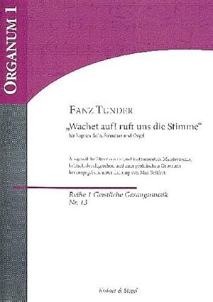 Seller image for Wachet auf ruft uns die Stimmefr Sopran, Streicher und Orgel : Partitur und Streicherstimmen for sale by Smartbuy