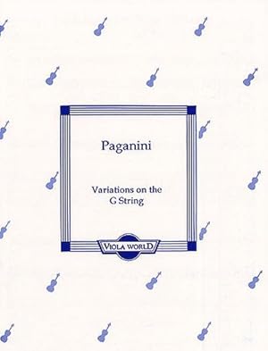 Bild des Verkufers fr Variations on the G Stringfor viola and piano zum Verkauf von Smartbuy