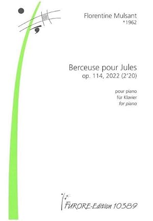 Bild des Verkufers fr Berceuse pour Jules op.114pour piano zum Verkauf von Smartbuy