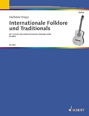 Bild des Verkufers fr Internationale Folklore und Traditionalsfr 3 Gitarren oder andere Instrumente, Percussion (ad libitum) : Spielpartitur - mit eingelegter Percussionstimme zum Verkauf von Smartbuy