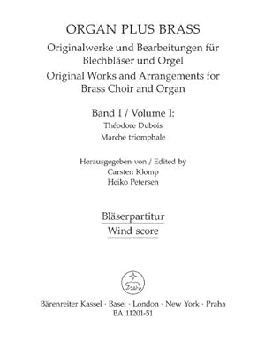 Bild des Verkufers fr Marche triomphale fr Orgel undBlechblser (Posaunenchor) : Blserpartitur in C zum Verkauf von Smartbuy