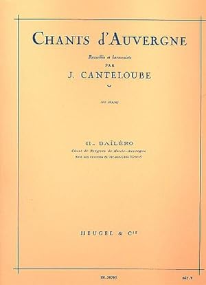 Seller image for Bailero pour chant et pianoChants d'Auvergne serie 1 no.2 for sale by Smartbuy