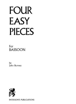 Bild des Verkufers fr 4 easy pieces for bassoon and piano zum Verkauf von Smartbuy