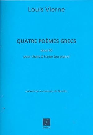 Bild des Verkufers fr 4 pomes grecs op.60 pour chantet harpe (piano) : partition zum Verkauf von Smartbuy