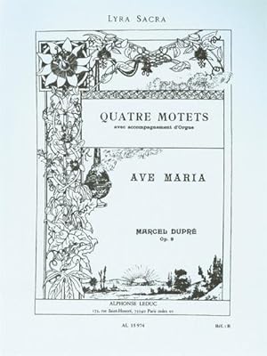 Bild des Verkufers fr Ave Maria op.9,2 pourchant et orgue (la) : 4 motets no.2 zum Verkauf von Smartbuy