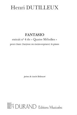 Seller image for Fantasio pour baryton (mezzo-soprano)et piano for sale by Smartbuy