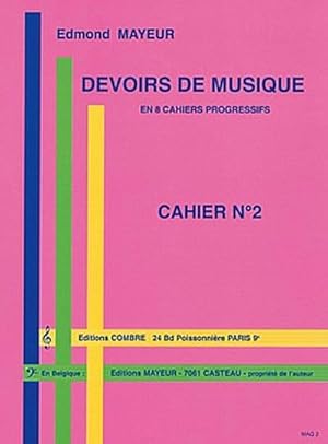Seller image for MAYEUR EdmondDevoirs de musique cahier 2 : formation musicale Partition for sale by Smartbuy