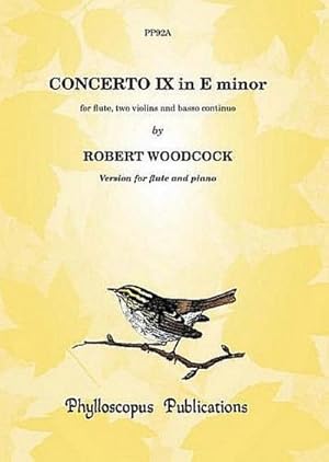 Bild des Verkufers fr Concerto in E minor No.9for flute, 2 viols and basso continuo : version for flute and piano zum Verkauf von Smartbuy