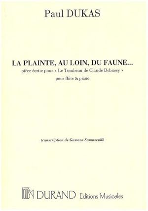 Bild des Verkufers fr LA PLAINTE, AU LOIN, DU FAUNE.pour flute & piano : Samazeuilh, Gustave, bearb. zum Verkauf von Smartbuy