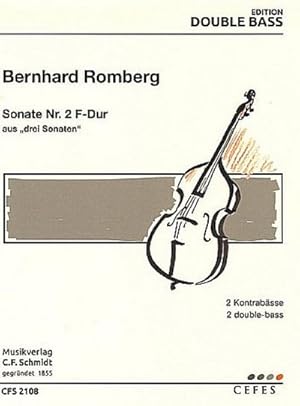 Bild des Verkufers fr Sonate F-Dur Nr.2fr 2 Kontrabsse : Spielpartitur zum Verkauf von Smartbuy