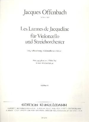 Bild des Verkufers fr Les larmes de Jacquelinefr Violoncello und Streichorchester : Violine 2 zum Verkauf von Smartbuy