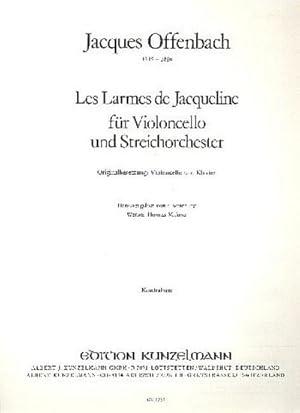 Bild des Verkufers fr Les larmes de Jacquelinefr Violoncello und Streichorchester : Kontrabass zum Verkauf von Smartbuy