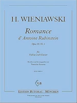 Bild des Verkufers fr Romance d'Antoine Rubinstein op.44,1fr Violine und Klavier zum Verkauf von Smartbuy