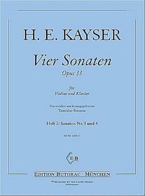 Bild des Verkufers fr 4 Sonaten op. 33 Band 2 (Sonaten Nr.3 und 4)fr Violine und Klavier zum Verkauf von Smartbuy