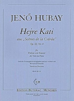 Bild des Verkufers fr Hejre Kati op.32,4fr Violine und Klavier zum Verkauf von Smartbuy