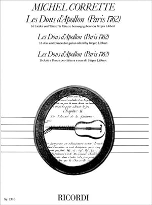 Seller image for Les Dons d'Apollon (Paris 1762)fr Gitarre for sale by Smartbuy