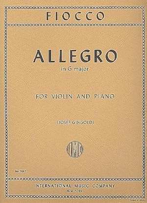 Bild des Verkufers fr Allegro g majorfor violin and piano zum Verkauf von Smartbuy