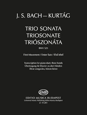 Bild des Verkufers fr Trio Sonate BWV525 (first movement)für Klavier zu 3 Händen zum Verkauf von Smartbuy