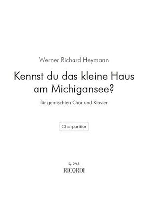 Bild des Verkufers fr Heymann, Werner Richard [Bearb. Ruthenberg, Otto] Kennst du das kleiGem. Chor und Klavier : Chorpartitur zum Verkauf von Smartbuy