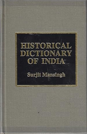 Seller image for Historical Dictionary of India (Asian Historical Dictionaries, No. 20) for sale by Firefly Bookstore