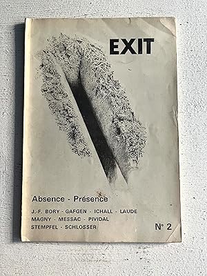 Seller image for Exit No. 2: Absence - Prsence, Printemps 1974 for sale by Aeon Bookstore