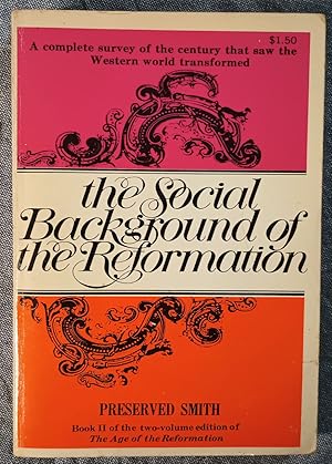 Seller image for The Social Background of the Reformation for sale by Trouve Books