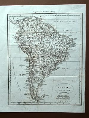 Mappa Antica Originale America Meridionale periodo 1835-1845