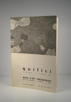 Bild des Verkufers fr Quilici 19 octobre - 7 novembre 1965 zum Verkauf von Guy de Grosbois