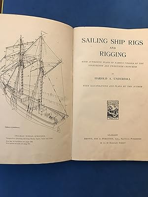 Seller image for SAILING SHIP RIGS AND RIGGING - WITH AUTHENTIC PLANS OF FAMOUS VESSELS OF THE NINETEENTH AND TWENTIETH CENTURIES for sale by Haddington Rare Books