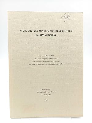 Immagine del venditore per Probleme des Minderjhrigenschutzes im Zivilprozess (Inaugural-Dissertation Rechtswissenschaftliche Fakultt der Albert-Ludwigs-Universitt Freiburg im Breisgau) venduto da Antiquariat Smock