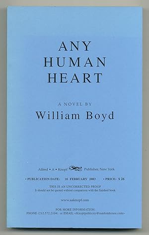 Immagine del venditore per Any Human Heart: The Intimate Journals of Logan Mountstuart venduto da Between the Covers-Rare Books, Inc. ABAA