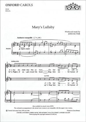 Image du vendeur pour Mary's Lullaby mis en vente par Smartbuy