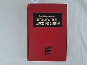 Seller image for Introduccin al estudio del derecho. for sale by Librera "Franz Kafka" Mxico.