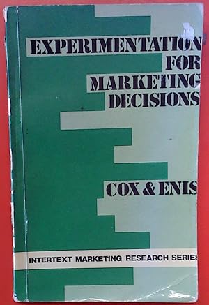 Seller image for Experimentation for marketing decisions (Marketing research series) for sale by biblion2