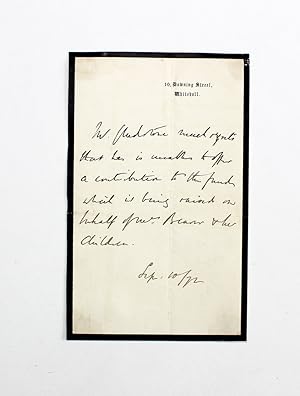 Seller image for An Original Third Person Handwritten 10 Downing Street Letter Signed by William Ewart Gladstone as Prime Minster for sale by Lasting Words Ltd