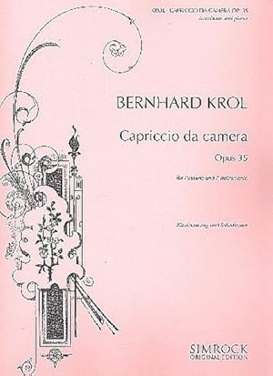 Bild des Verkufers fr Capriccio da camera: op. 35. Posaune und 7 Instrumente. Klavierauszug mit Solostimme. (Simrock Original Edition) : fr Posaune und Klavier zum Verkauf von AHA-BUCH