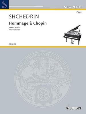 Seller image for Hommage  Chopin: 4 Klaviere. Spielpartitur. (Edition Schott) : partition for sale by AHA-BUCH