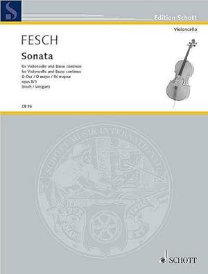 Seller image for Sonata: Nr. 1 D-Dur. op. 8. Violoncello und Basso continuo. (Edition Schott) for sale by AHA-BUCH