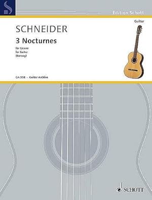 Image du vendeur pour 3 Nocturnes: Gitarre. (Edition Schott) mis en vente par AHA-BUCH