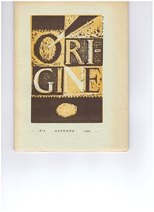 ORIGINE - 3 . Automne 1966. Revue franco-italienne de Poésie. Parution saisonnère. Textes de: Mat...