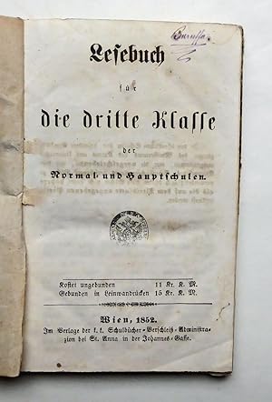 LESEBUCH FÜR DIE DRITTE KLASSE DER NORMAL- UND HAUPTSCHULEN