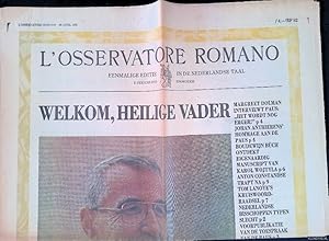 Bild des Verkufers fr L'osservatore Romano: eenmalige editie in de Nederlandse taal zum Verkauf von Klondyke