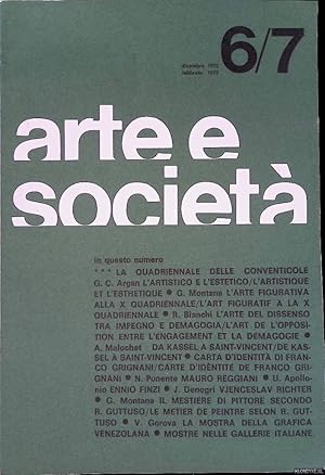 Bild des Verkufers fr Arte e Societ Numero 6/7: Dicembre 1972 - Febbraio 1973 zum Verkauf von Klondyke